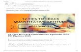 12 Tips to Crack Quantitative Aptitude IBPS PO Prelims 2015 - Mockbank Bulletin