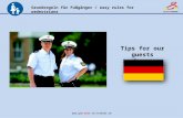 Grundregeln für Fußgänger / easy rules for pedestrians  Tips for our guests in Germany.