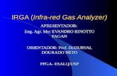 IRGA (Infra-red Gas Analyzer) APRESENTADOR: Eng. Agr. Msc EVANDRO BINOTTO FAGAN ORIENTADOR: Prof. Dr.DURVAL DOURADO NETO PPGA- ESALQ/USP.