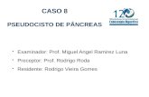 CASO 8 PSEUDOCISTO DE PÂNCREAS Examinador: Prof. Miguel Angel Ramirez Luna Preceptor: Prof. Rodrigo Roda Residente: Rodrigo Vieira Gomes.