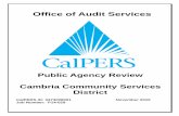 Public Agency Review of Cambria Community Services District