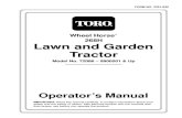 Toro Wheel Horse 268H Lawn and Garden Tractor Operators Manual