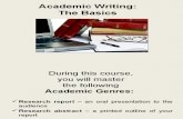 Lecture Academic Writing