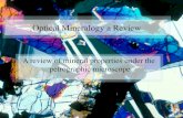 Optical Mineralogy a Review