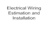 Lecture on Electrical Wiring Estimation and Installation