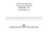 CBSE Secondary School Curriculum Vol 1