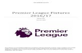 Premier League Fixture List 2016-17