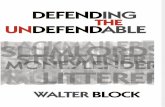 Walter Block-Defending The Undeffendable