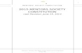 2015 Constitution of the Mentors' Society