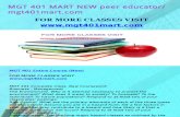 MGT 401 MART NEW Peer Educator-mgt401mart.com