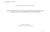 MSc Advanced Aeronautical Engineering Programme Handbook 2015-16