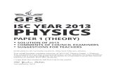 ISC 2013 Physics Paper 1 Theory