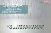 CHAPTER 10 - Inventory Management