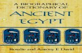 Egypt - A Biographical Dictionary of Ancient Egypt
