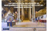 - Optimización de Intervalos de Mantenimiento Preventivo en Flotas de Camiones Mineros