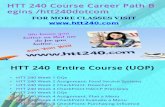 HTT 240 Course Career Path Begins Htt240dotcom