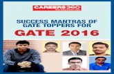Success Mantras of GATE Toppers for GATE 2016