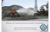 Effects of Cement Dust on Nearby Population