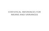 Statistical Inferences for Means