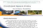 Confined Space Entry Awareness