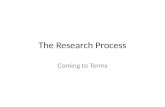 MELJUN CORTES Research Seminar 1 the Research Process Coming to Terms