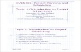 Topic 1 Introduction to Project Scheduling