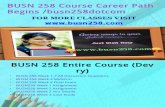 BUSN 258 Course Career Path Begins Busn258dotcom