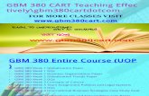 GBM 380 CART Teaching Effectively Gbm380cartdotcom