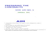 Preparing the Contracts-lecture 1
