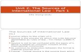 Unit 2 the Sources of International Law