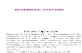 4 Algebraic System
