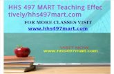 HHS 497 MART Teaching Effectively/hhs497mart.com