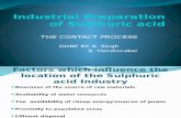 Industrial Preparation of Sulphuric Acid