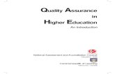 Quality Assurance in Higher Education an Introduction