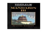 Pimsleur - Mandarin Chinese III - Reading Booklet