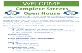 April 21 Complete Streets Open House