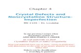 Crystal Imperfection CH 4