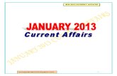January 2013 Current Affairs - Part I