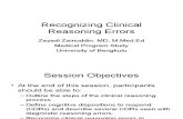 Recognizing Clinical Reasoning Errors