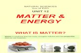 Natural Sciences 2nd of ESO. Unit 12: Matter & Energy