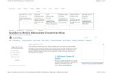 Guide to Brick Masonry Construction