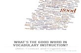 Good Word in Vocabulary Instruction