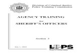 Agency Training for Sheriffs Officers
