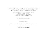 Mystery Shopping for Financial Services