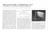 Directionally Solidified and Single Crystal Superalloys