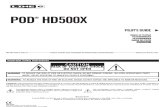 POD HD500X Quick Start Guide - English ( Rev C )