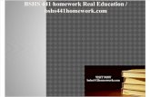 BSHS 441 homework Real Education / bshs441homework.com