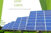 Business Idea : Solar Loans
