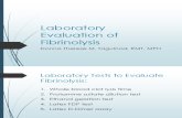 10. Laboratory Evaluation of Fibrinolysis