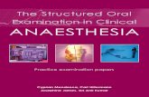 Structured Oral Examination in Clinical Anaesthesia Practice Ex n